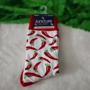 Men's Red Chili Pepper Novelty Socks Size 6-12
